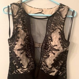 Black and sheer Evening gown